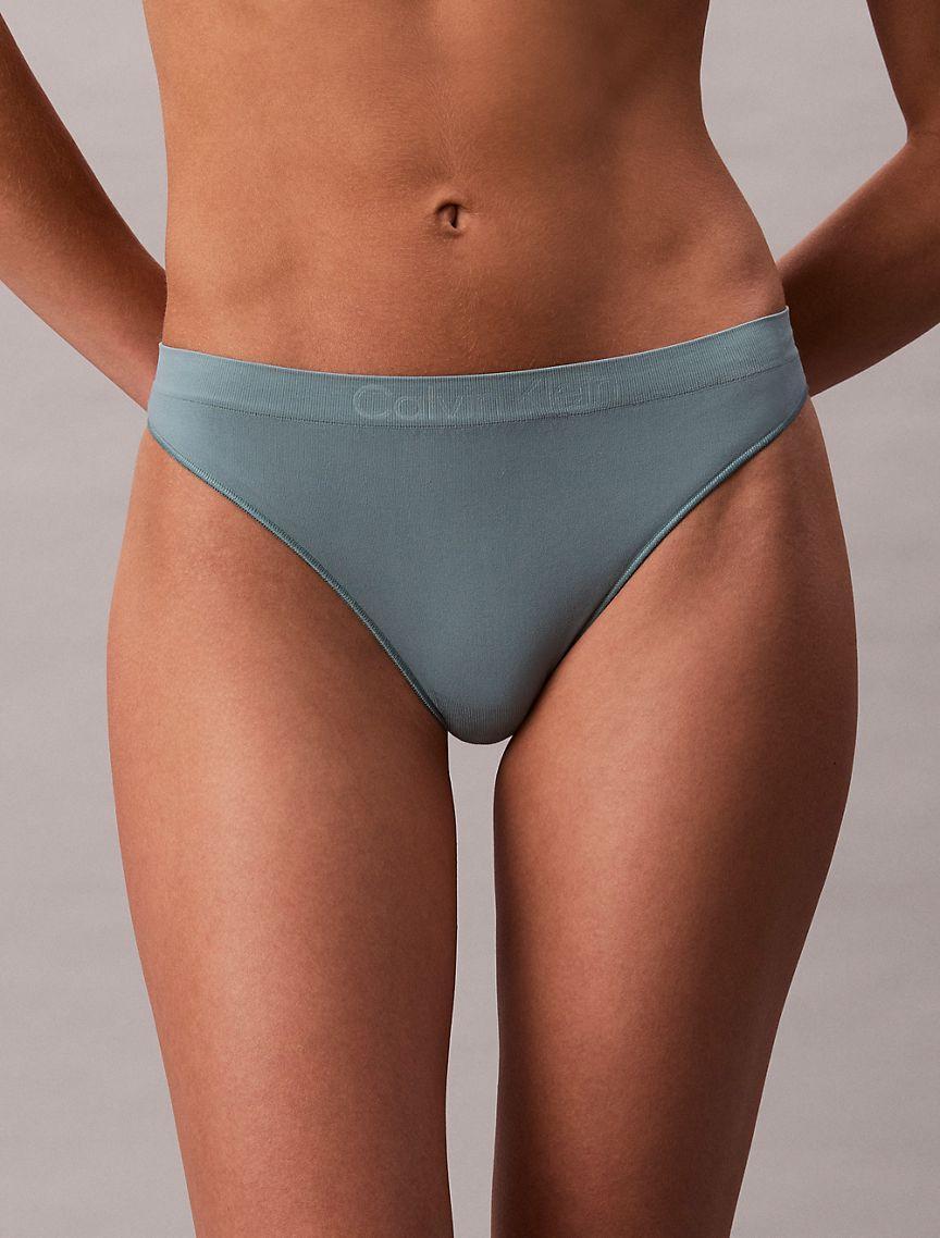 Calvin Klein Womens Bonded Flex Thong - Blue Product Image