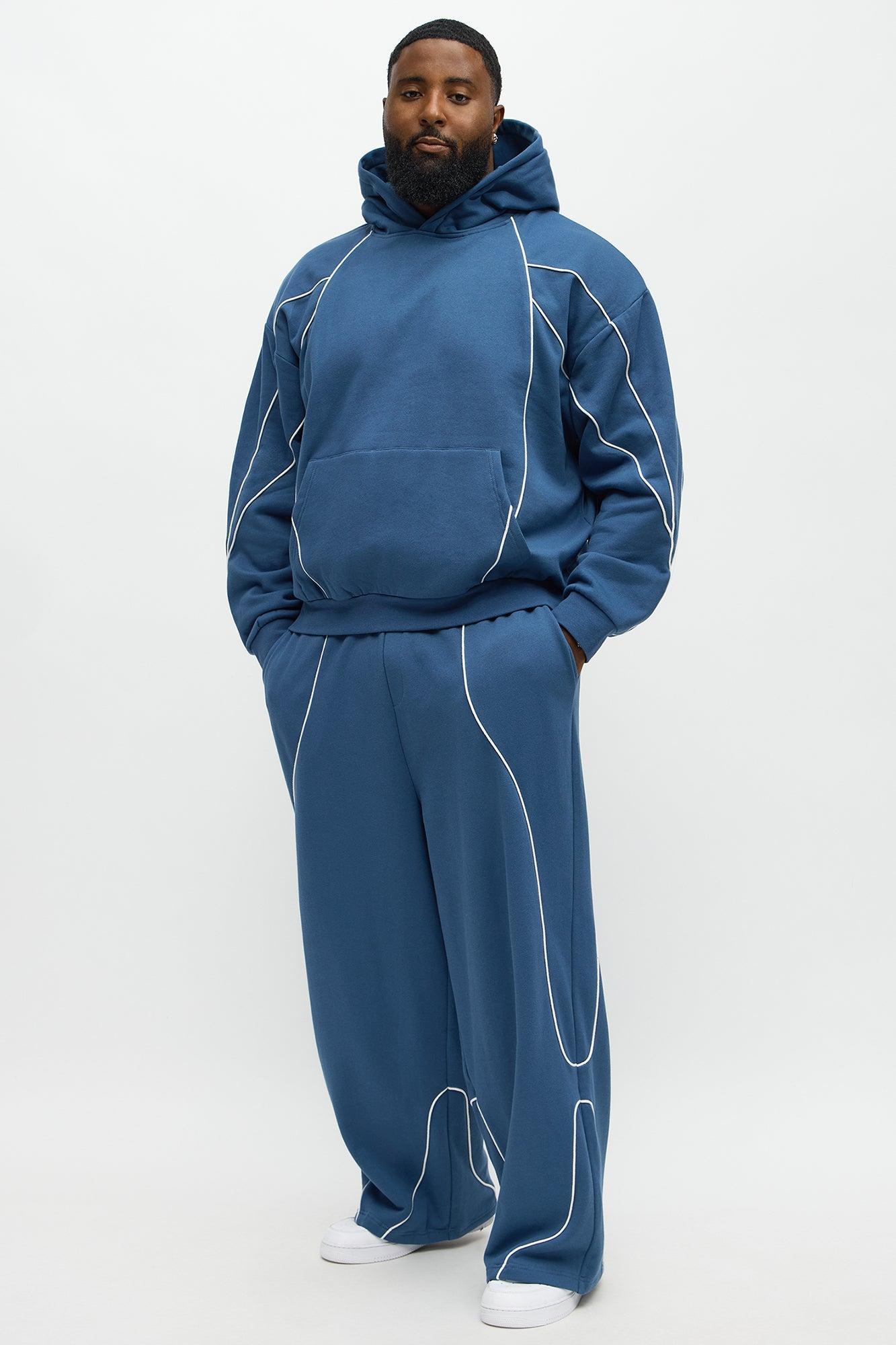 Pinstripe Sweatpant - Navy Product Image