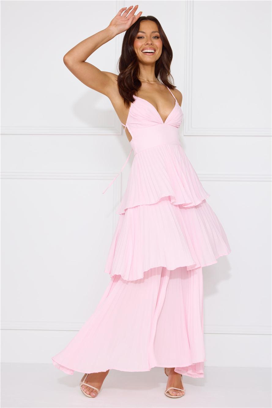 Fashionably Ever After Maxi Dress Pink Product Image