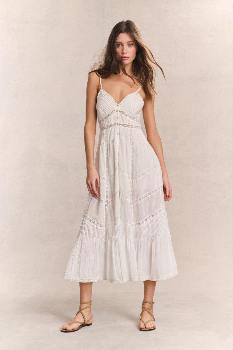 Esilda Cotton Midi Dress - PINK Product Image