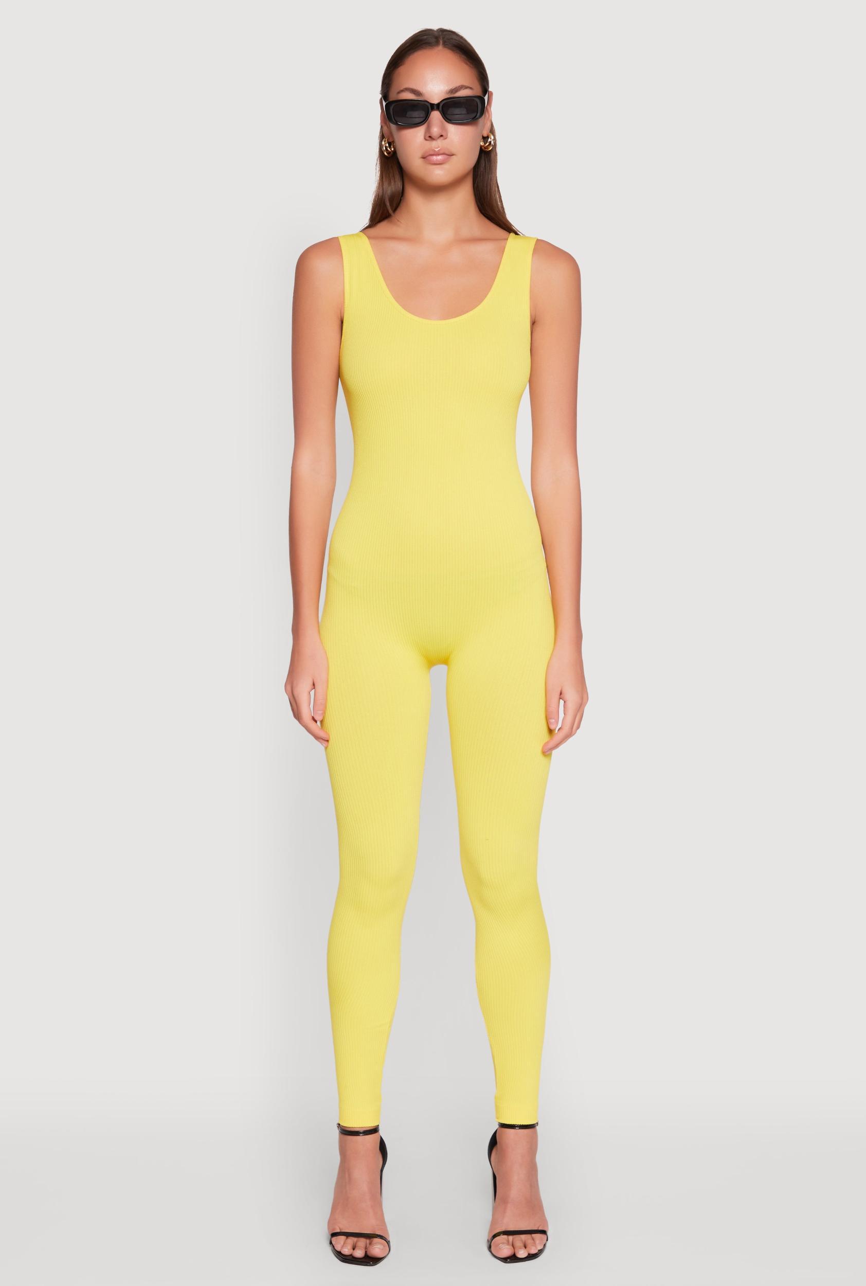 Womens Ribbed Knit Catsuit Product Image