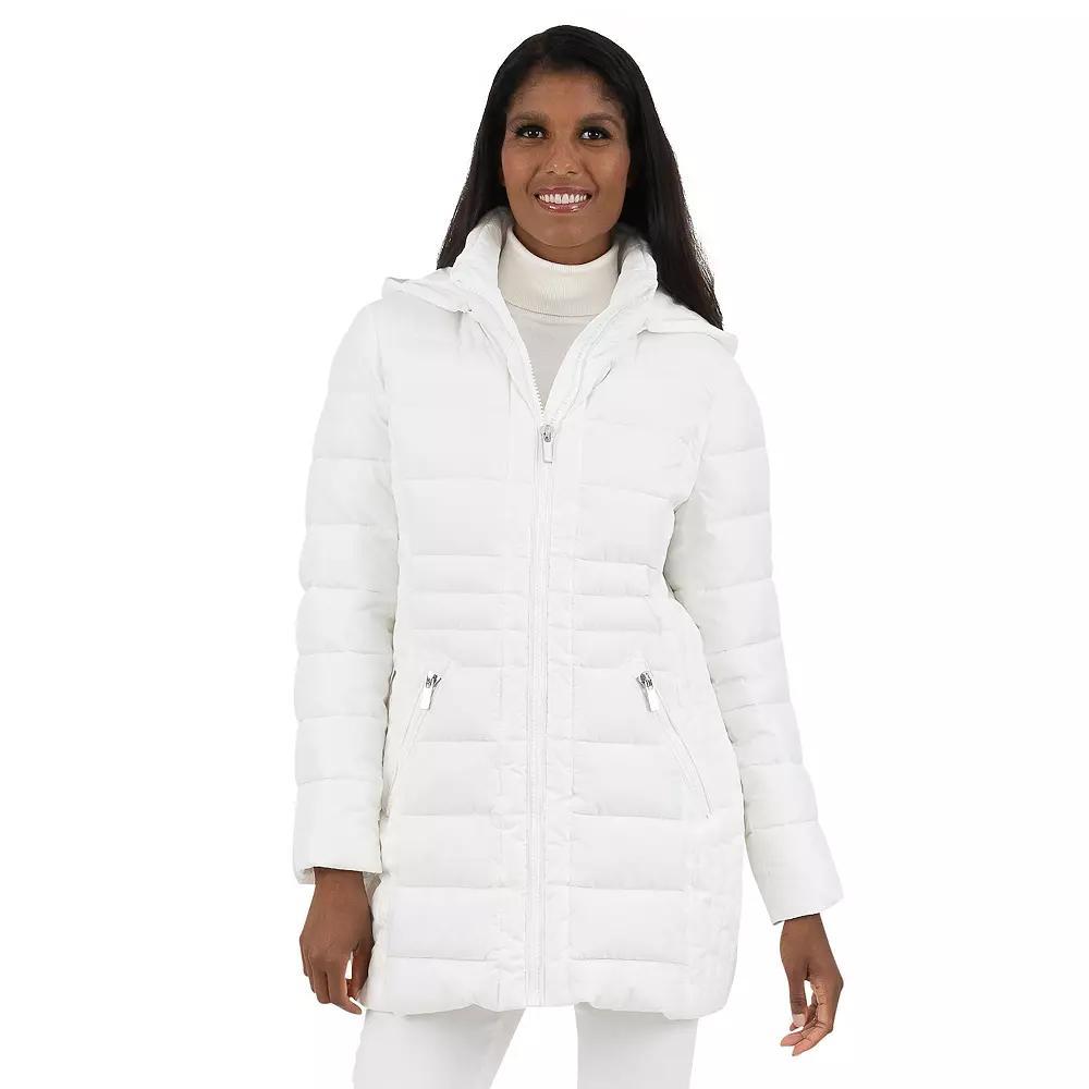 Women's Fleet Street Detachable Hooded Puffer Coat, Size: Large, Black Product Image