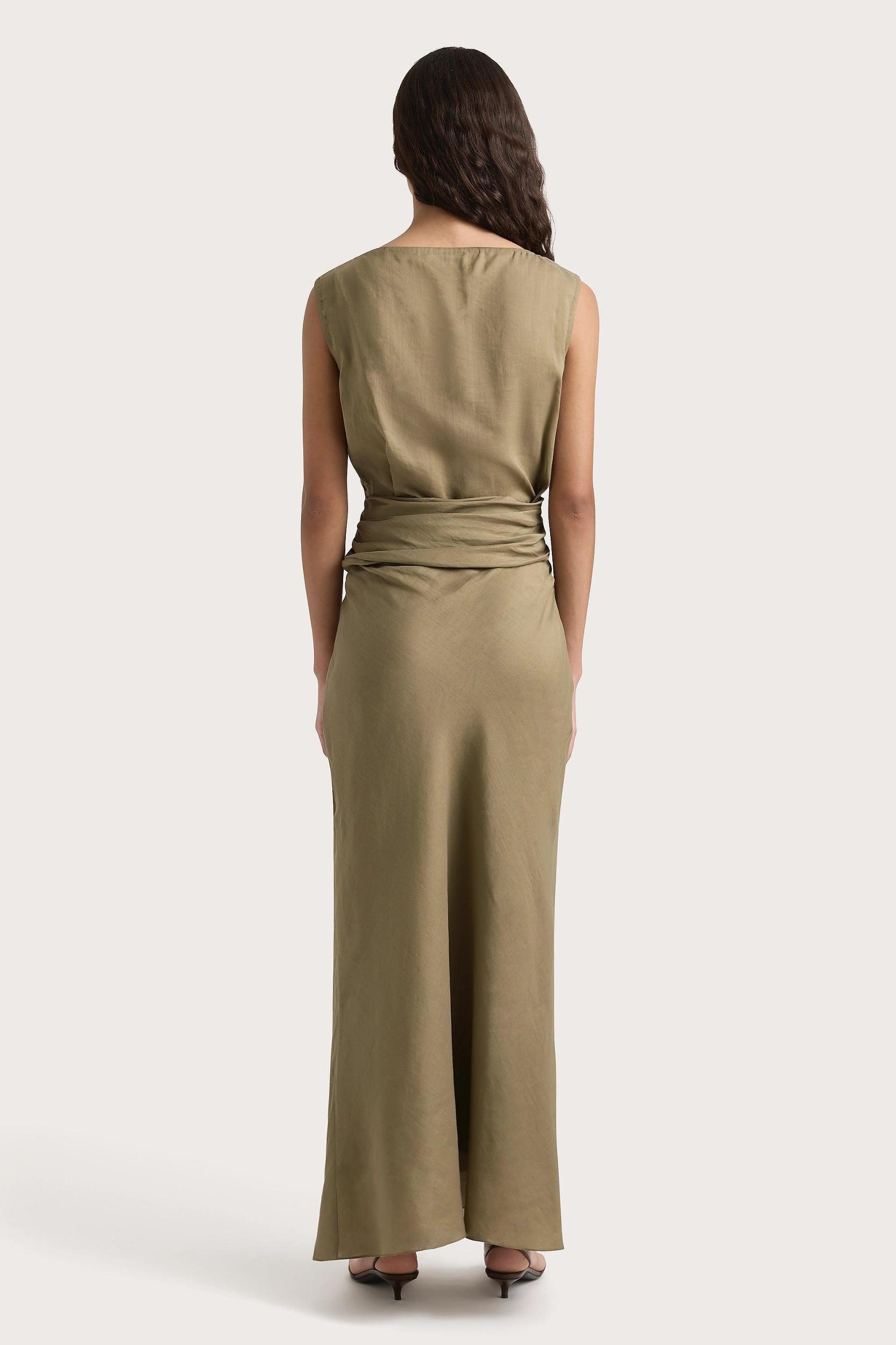Adelia Maxi Dress Khaki Product Image