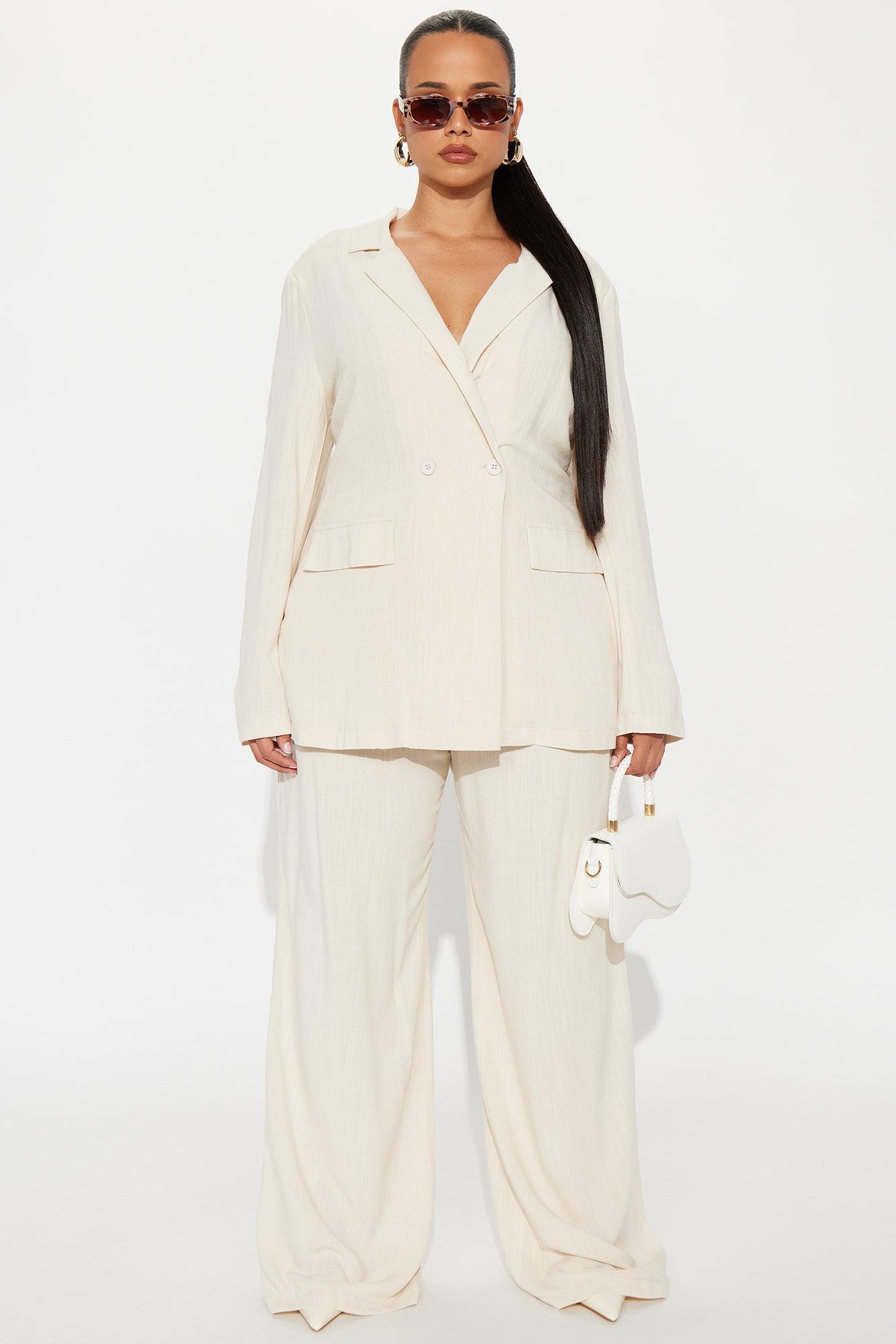 Essential Linen Pant Set - Beige Product Image