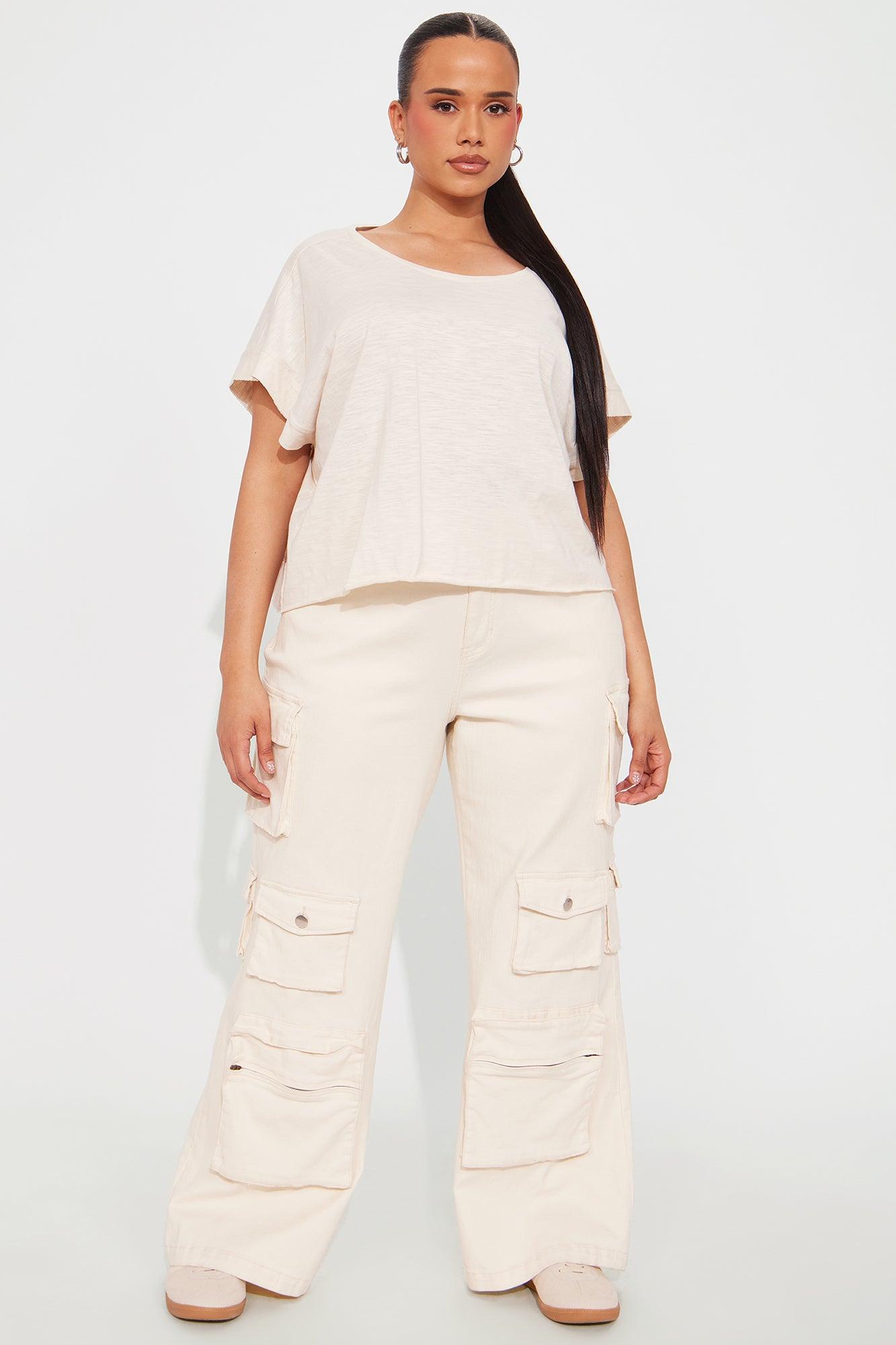 Everyday Active Slub Tee - Cream Product Image