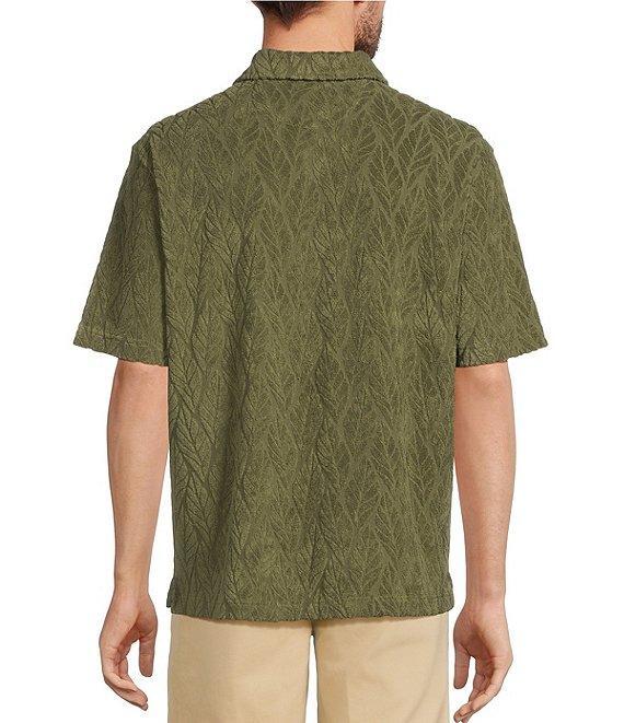 Roundtree & Yorke Short Sleeve Jacquard Terry Polo Shirt Product Image