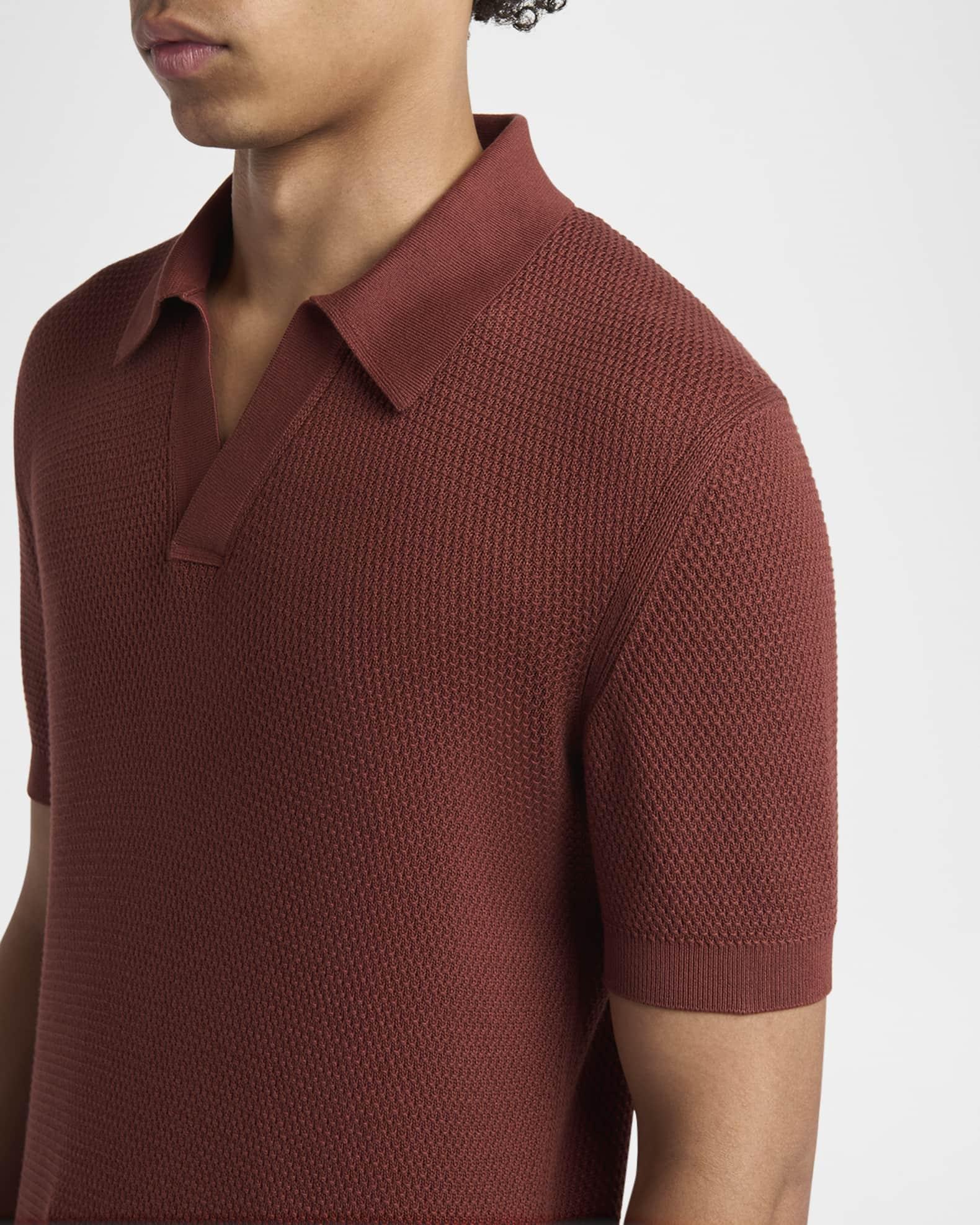 Mens Textured Johnny Polo Sweater Product Image