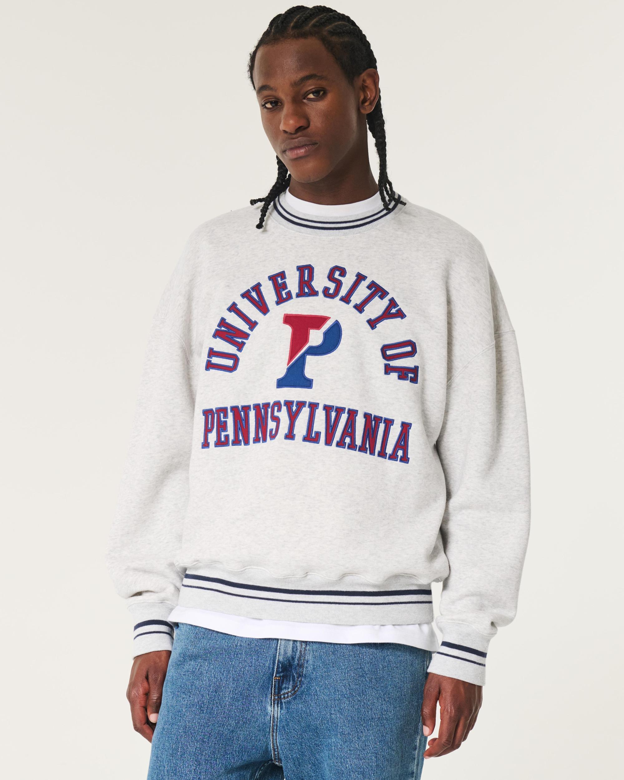 Boxy Indiana University Hoosiers Graphic Crew Sweatshirt Product Image