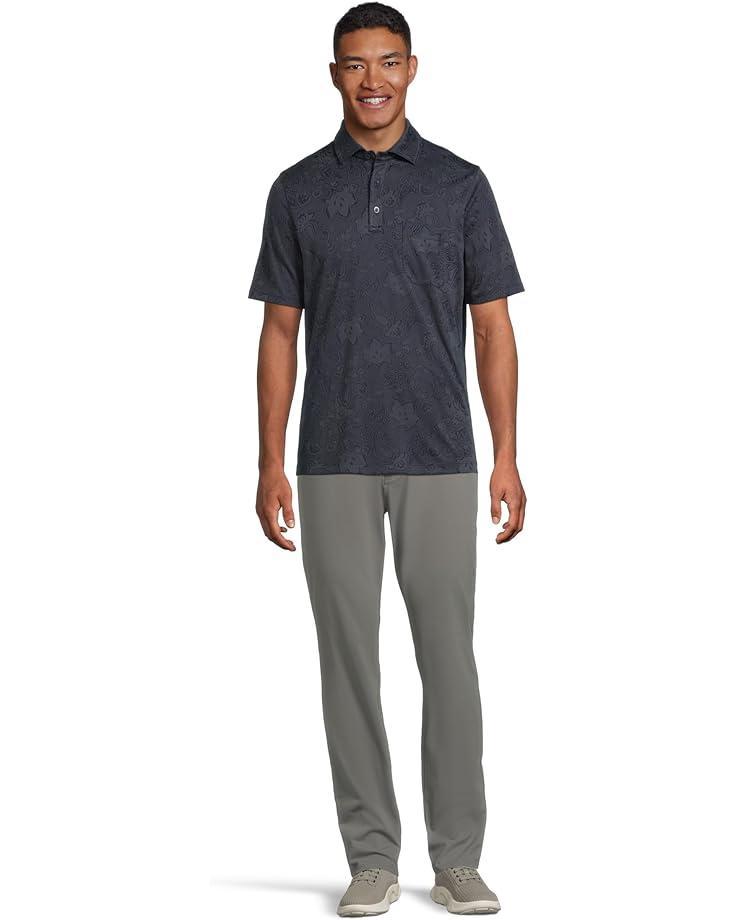 Men's Johnston & Murphy Paisley Knit Jacquard Polo Product Image