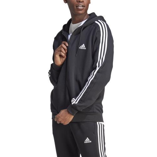 adidas Mens adidas Essentials 3-Stripes Full-Zip Fleece Hoodie - Mens Product Image