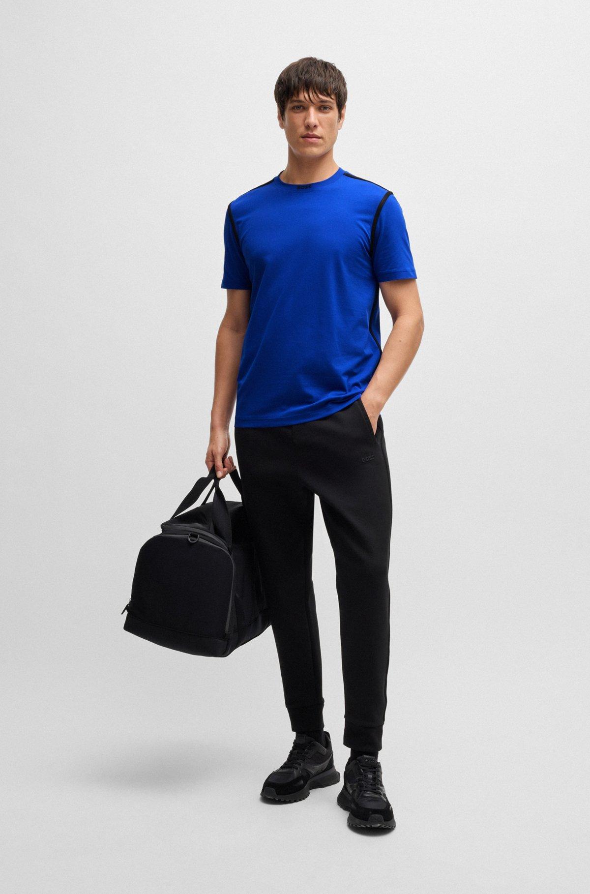Stretch-cotton T-shirt with tape trims Product Image
