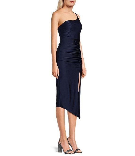 Honey and Rosie Doubled Spaghetti Strap One-Shoulder Asymmetrical Dress Product Image