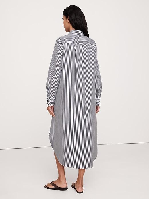 Poplin Asymmetrical Shirt Dress Product Image