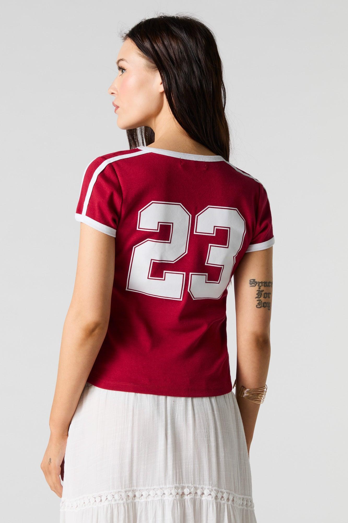 Sporty Graphic Ringer T-Shirt Female Product Image