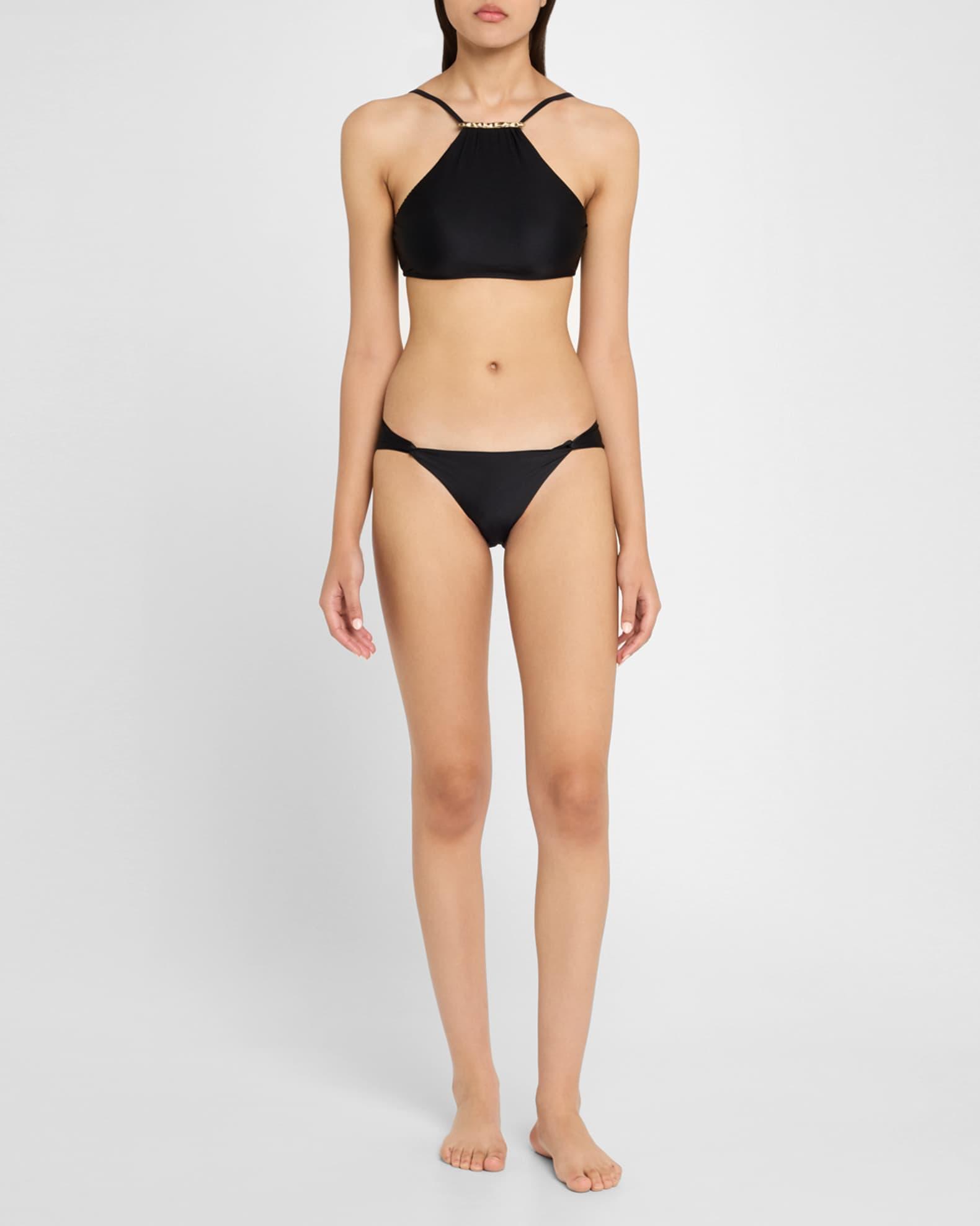 Ruched Halter Bikini Top Product Image