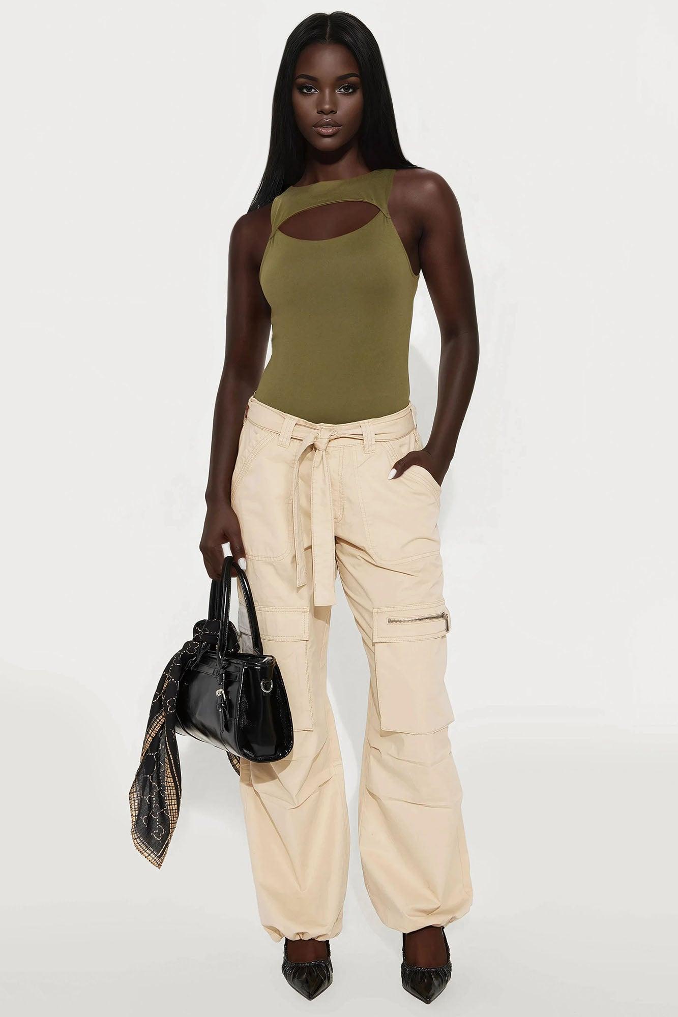 Eli Cut Out Bodysuit - Olive Product Image