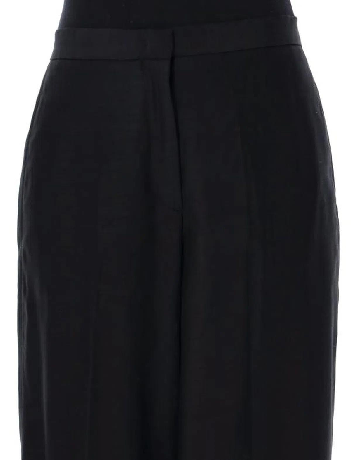 FABIANA FILIPPI Wool And Silk Trousers In Black Product Image