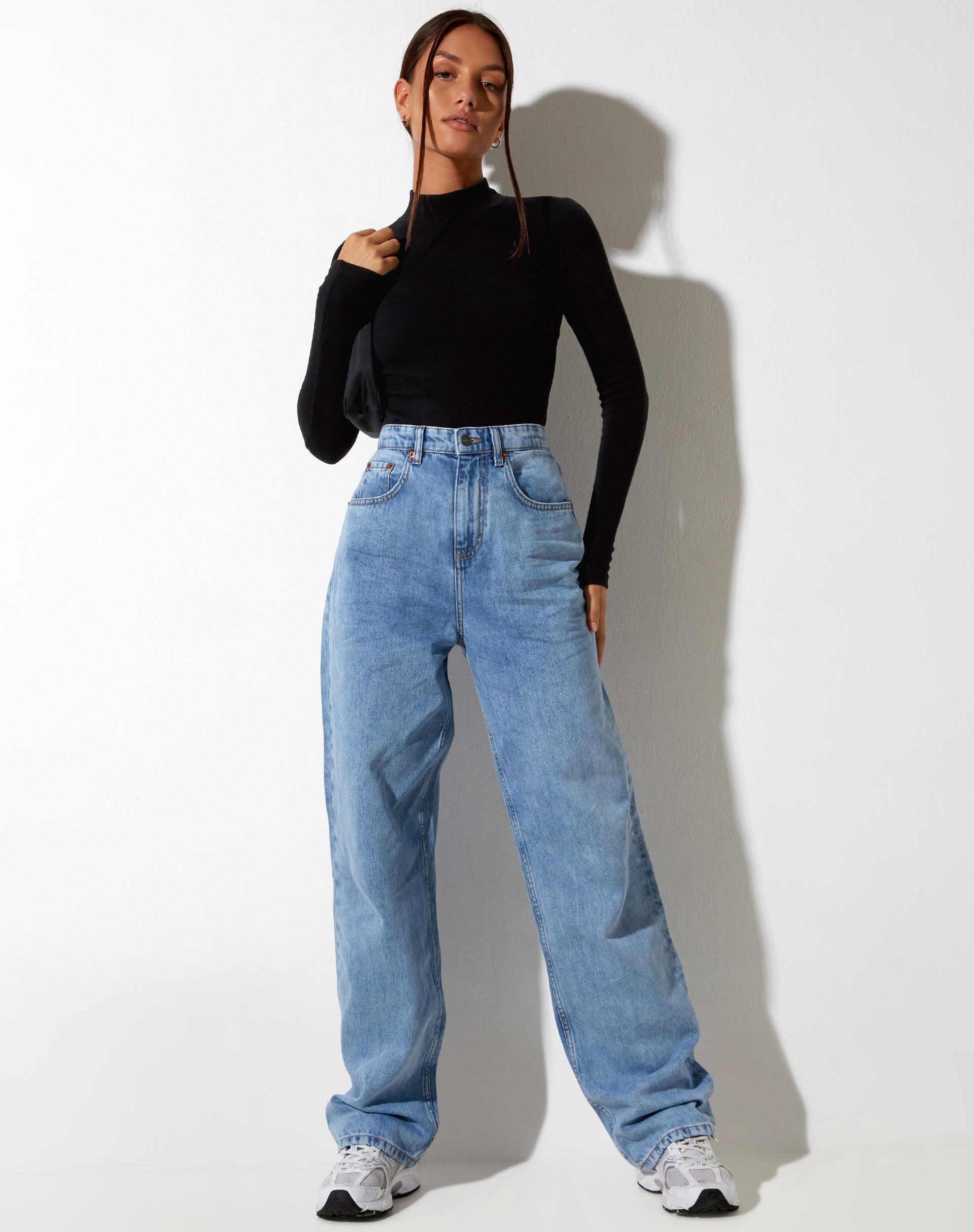 Parallel Jeans in Tonal Light Wash Blue Product Image