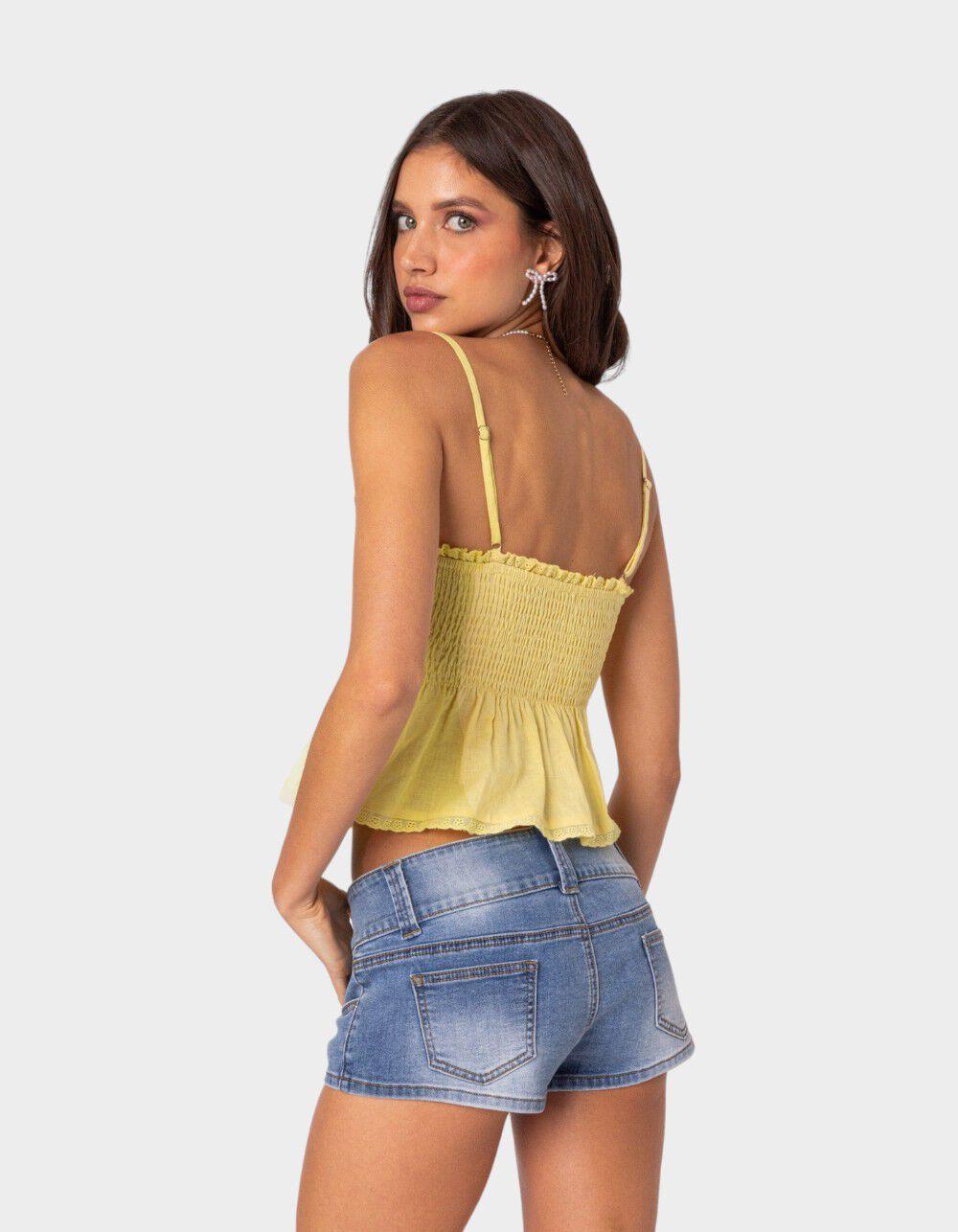 EDIKTED Millie Scrunch Tank Top Product Image