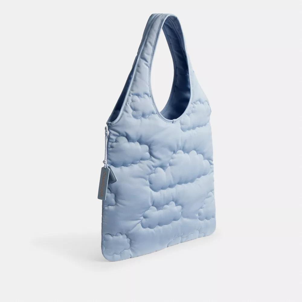 Coachtopia Loop Flat Tote In Recycled Polyester With Cloud Quilting Product Image