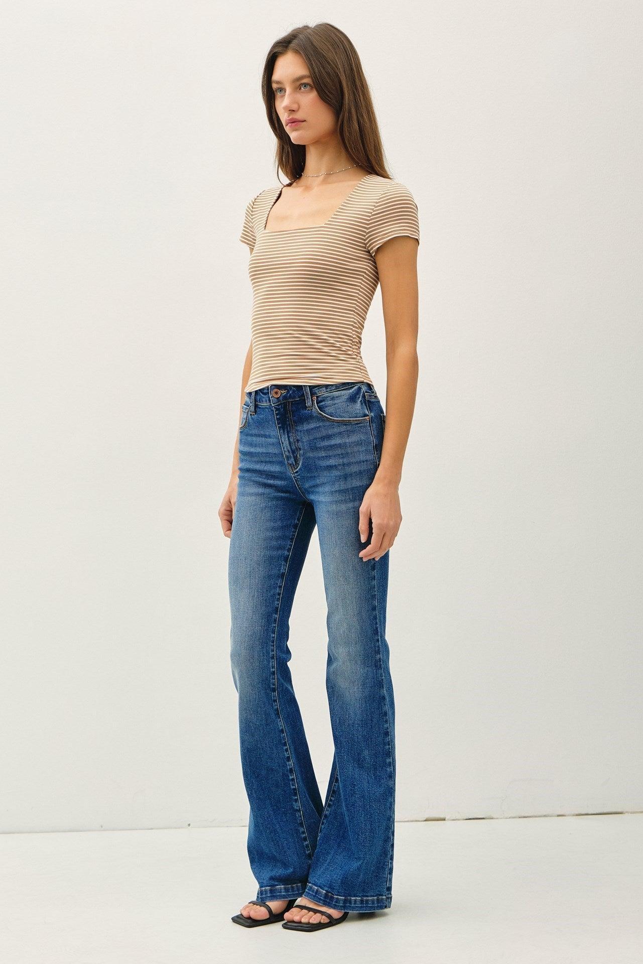 UB BASICS: SWEETEST SOUL STRIPED TOP Product Image