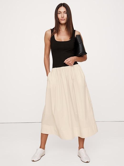 Drop-Waist Midi Dress Product Image