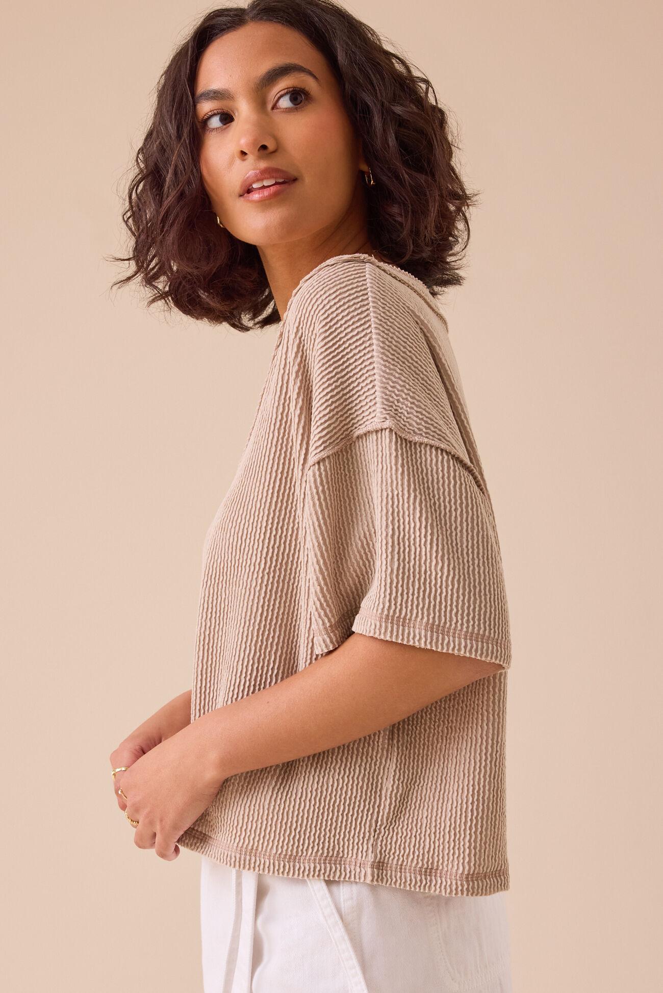 Ada Ribbed Boxy Tee Product Image