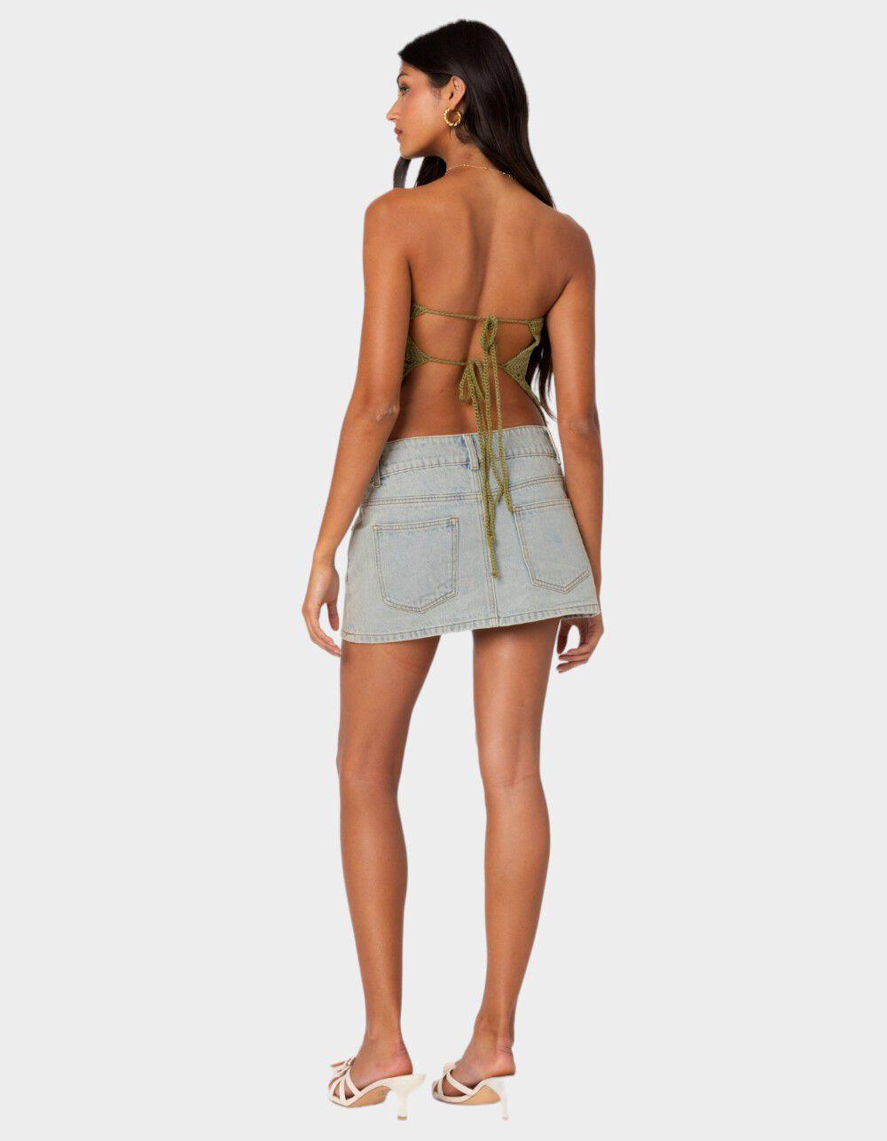 EDIKTED Niki Crochet Strapless Top Product Image
