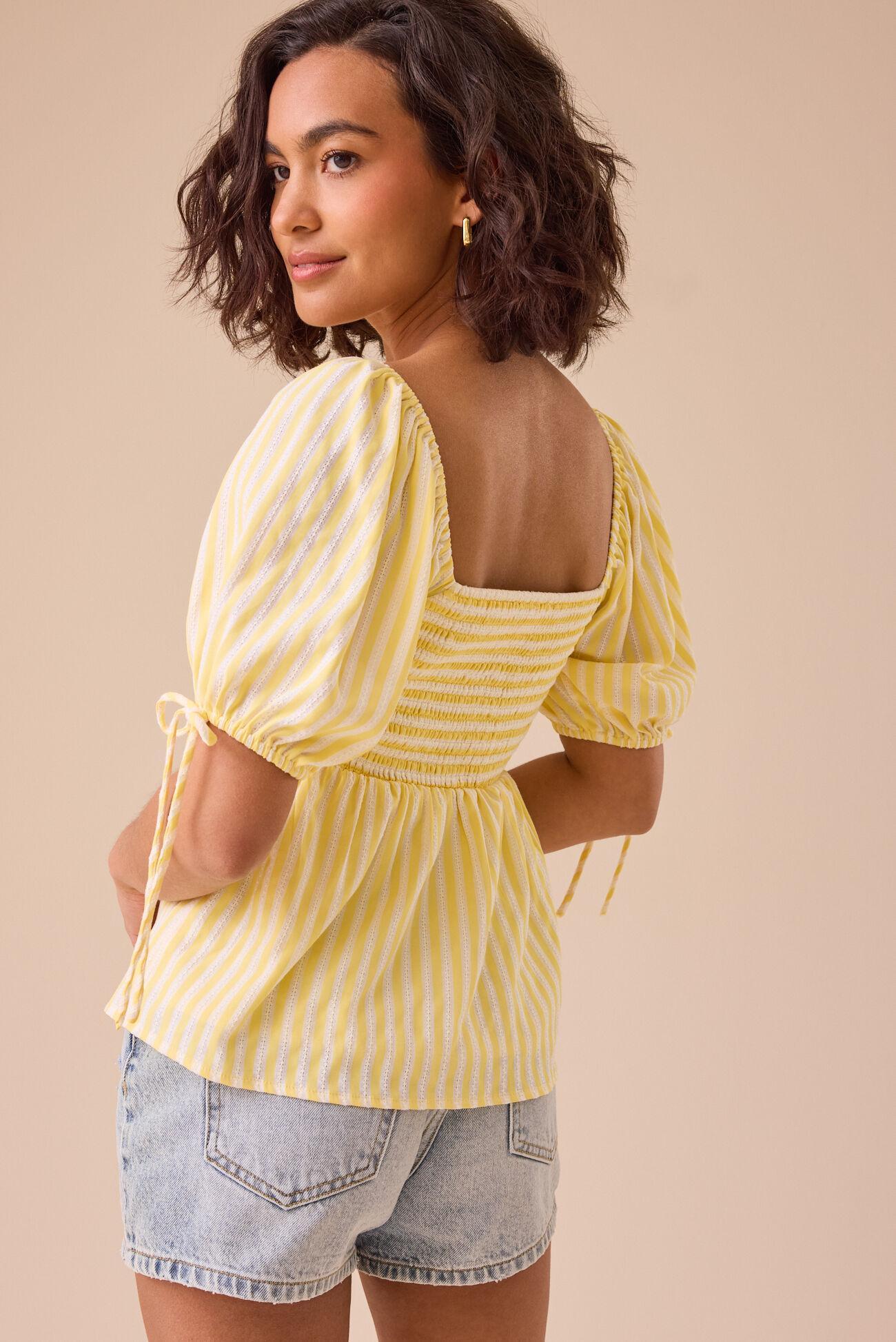 Sonia Striped Babydoll Top Product Image