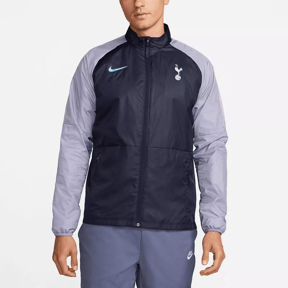 Men's Nike Navy Tottenham Hotspur Academy AWF Raglan Full-Zip Jacket, Size: Small, Tot Blue Product Image