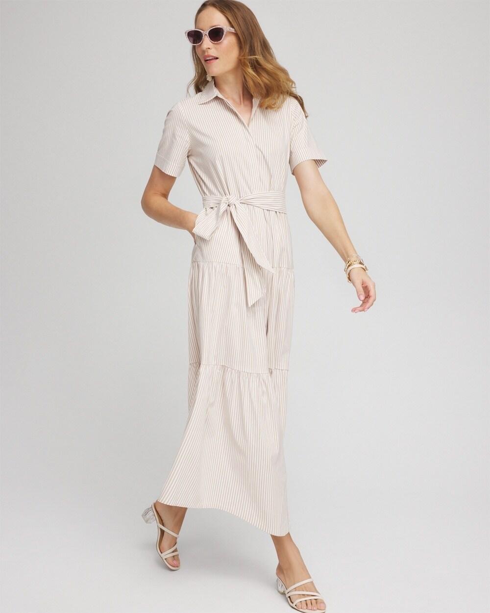 Poplin Stripe Shirt Dress Product Image