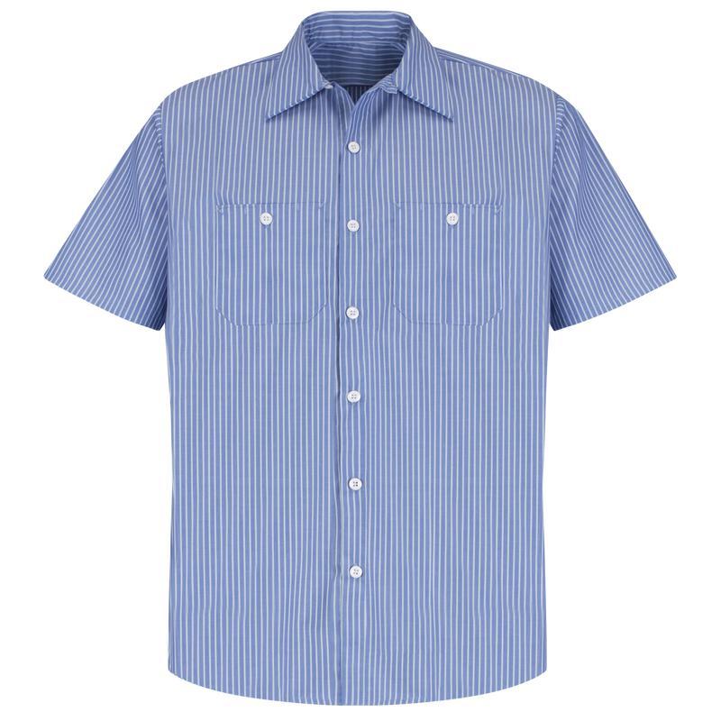 Red Kap Men's Short Sleeve Striped Work Shirt Product Image