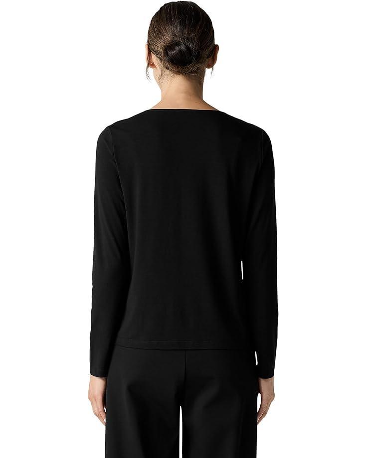 Women's Eileen Fisher V-Neck Top With Long Sleeve Product Image