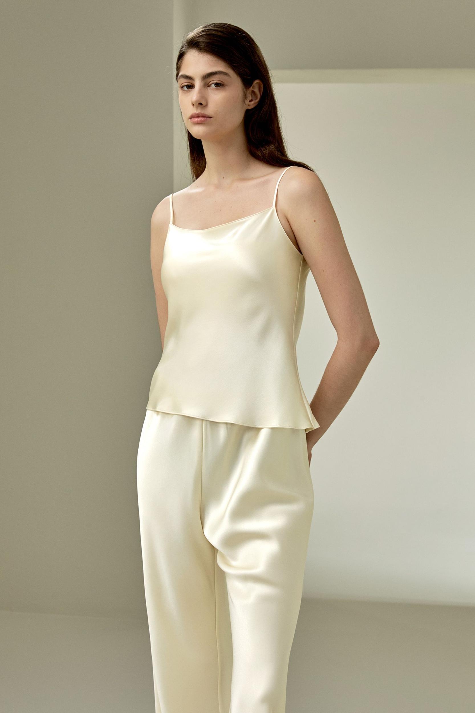 Double-Faced Silk Charmeuse Camisole Product Image