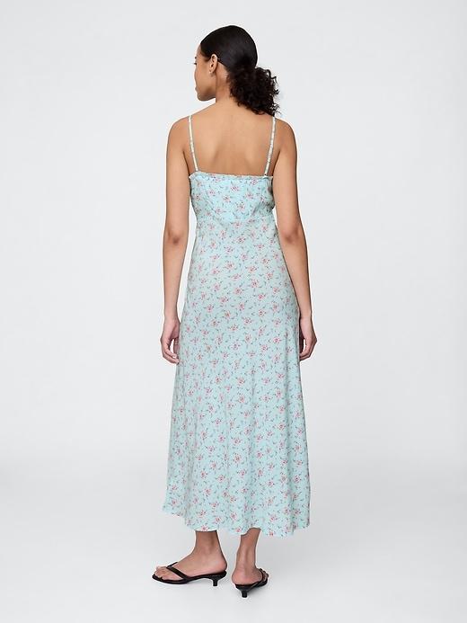 Ruffle-Trim Maxi Slip Dress Product Image