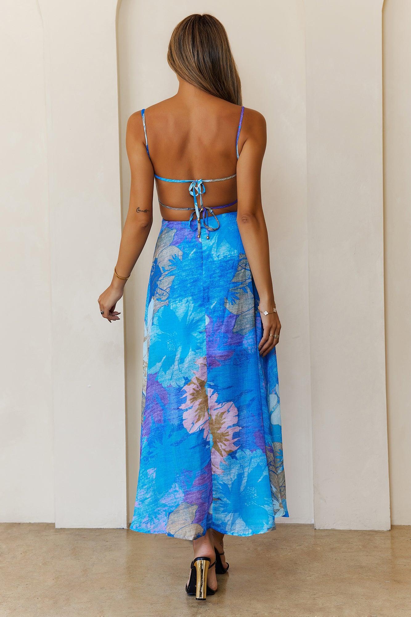 Chic State of Mind Maxi Dress Blue Product Image