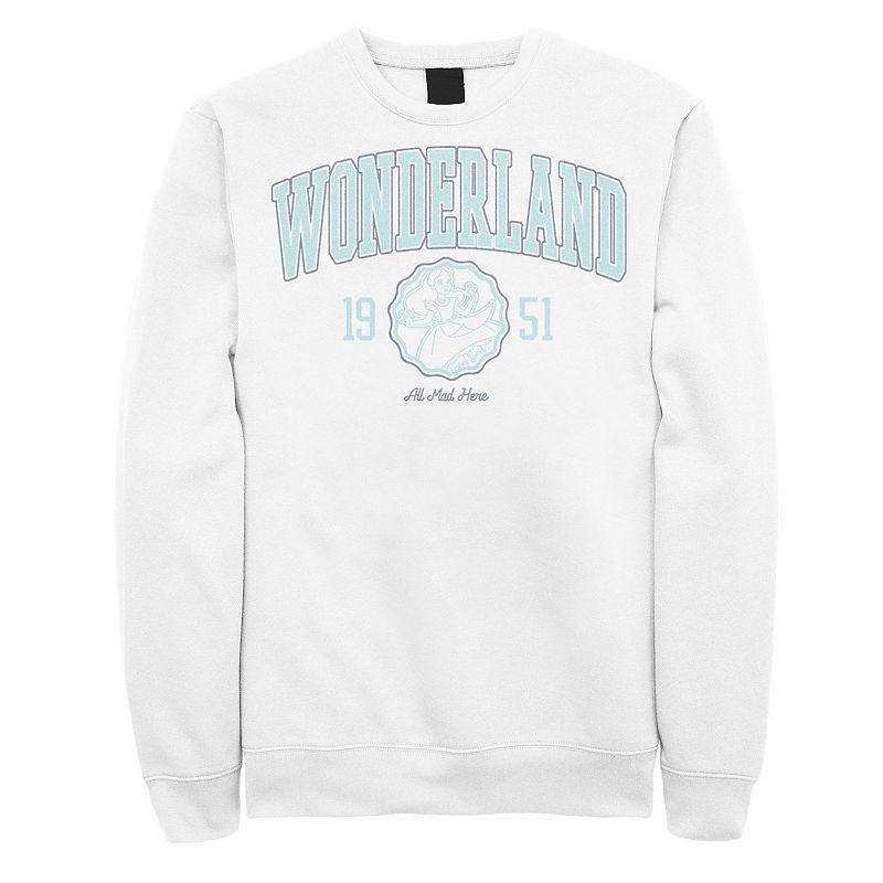 Disney's Alice In Wonderland Blue Collegiate 1951 Men's Sweatshirt, Size: Large, White Product Image