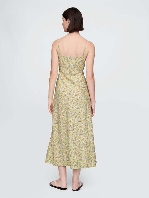 Linen-Blend Maxi Slip Dress Product Image