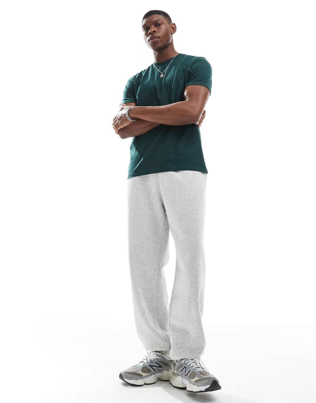 ASOS DESIGN essential crew neck t-shirt in dark green Product Image