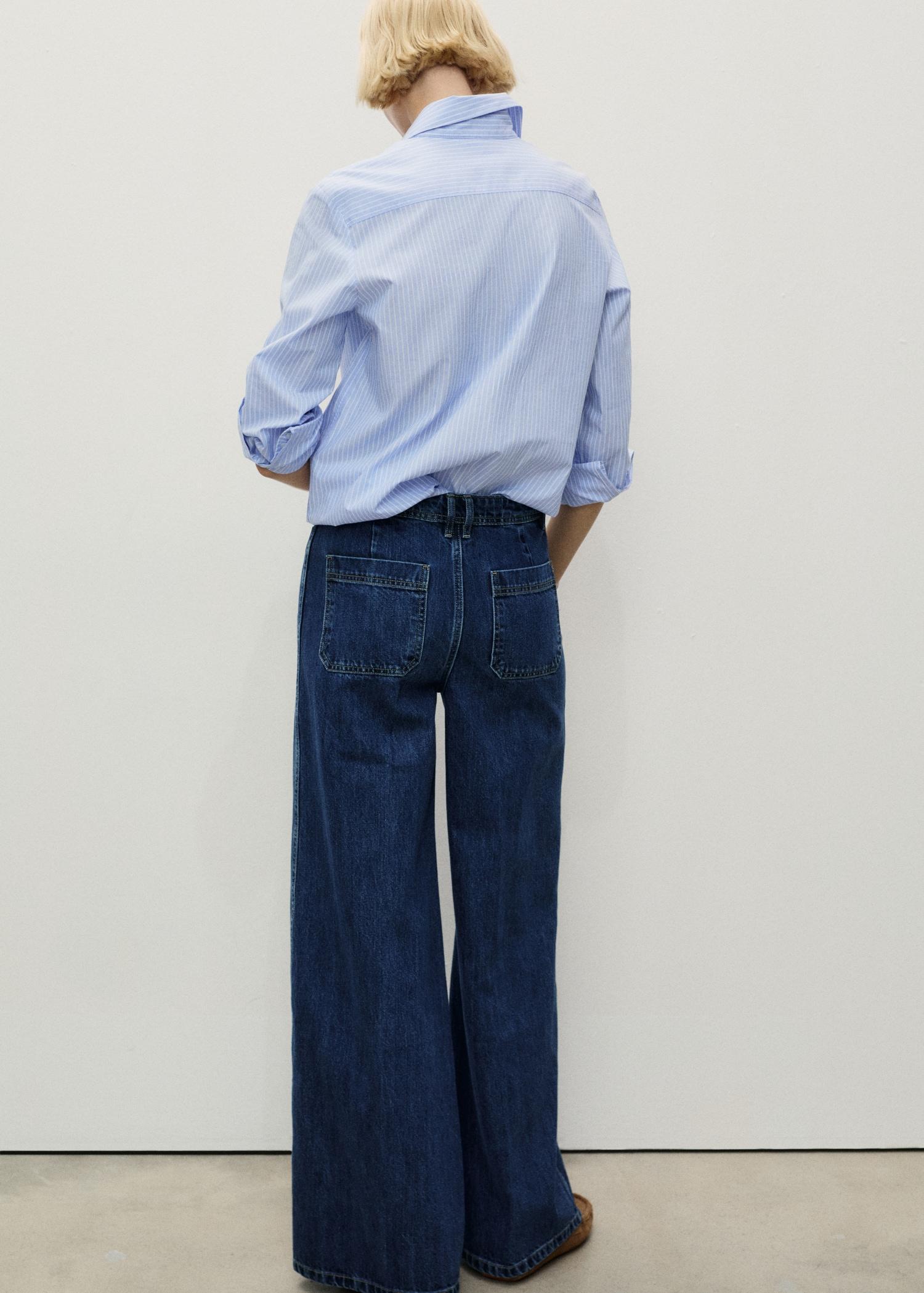 Wide-leg jeans with pockets - Women | MANGO USA Product Image