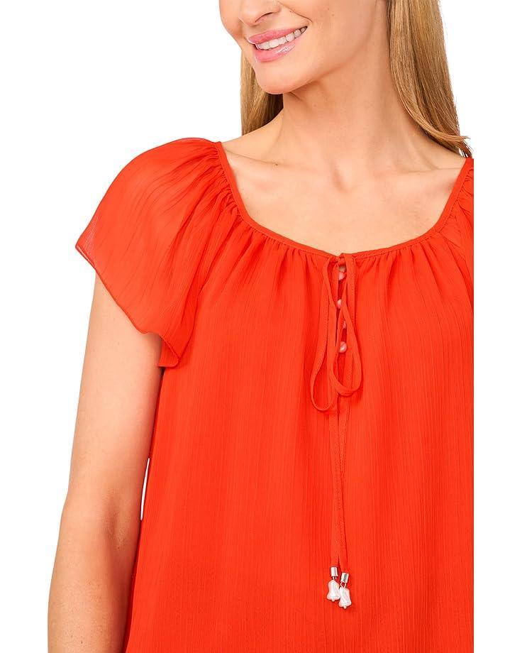 Flutter Sleeve Tie Front Top Product Image