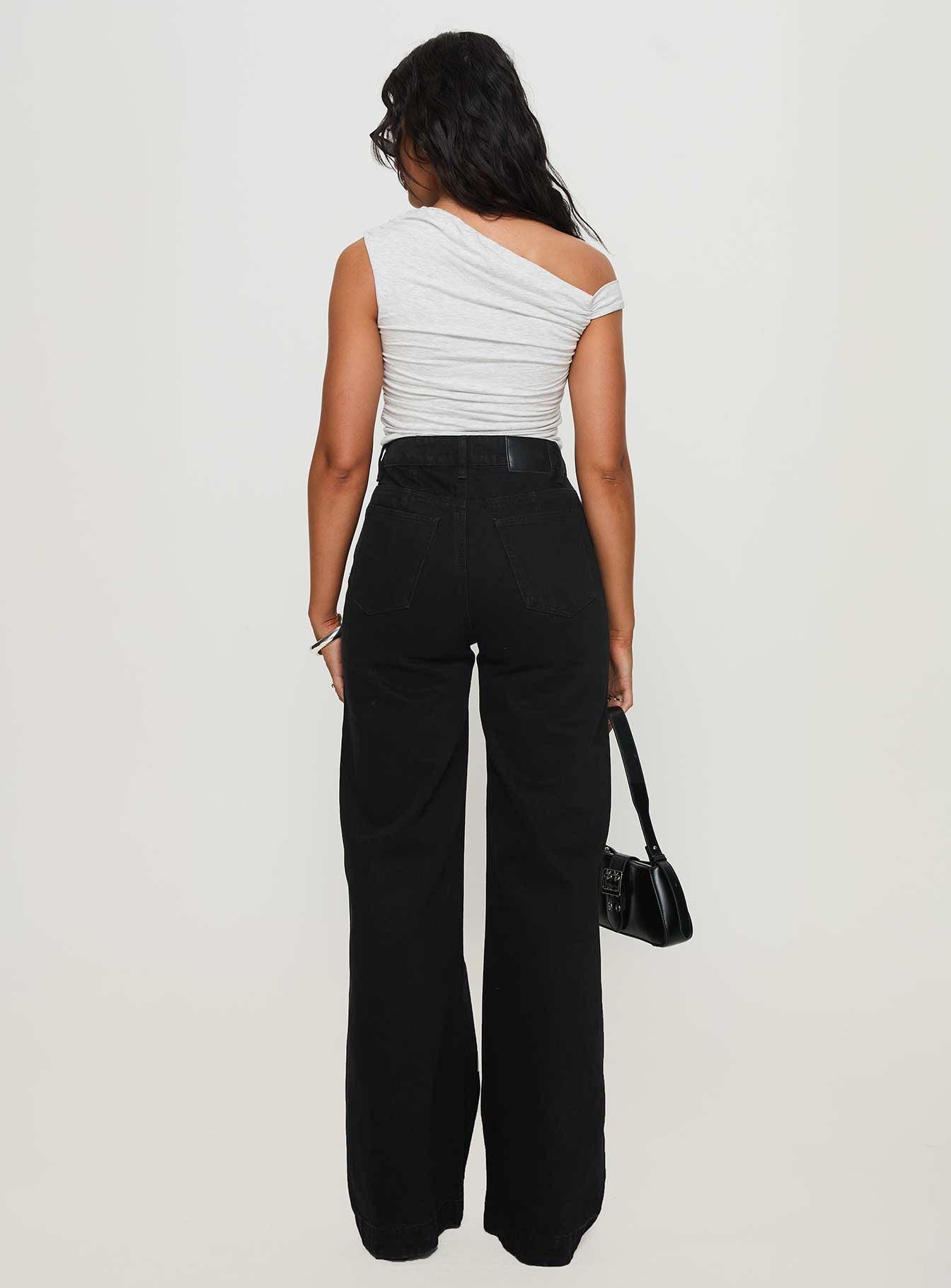 Goldie High Wide Jean True Black Product Image