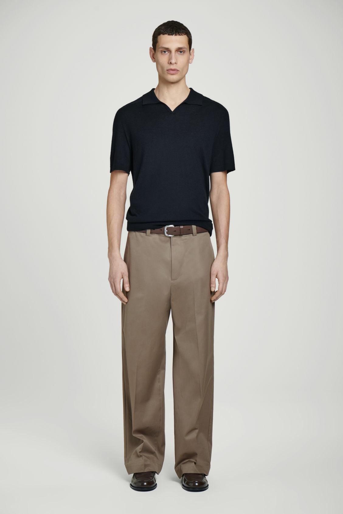 OPEN-COLLAR CASHMERE POLO SHIRT Product Image