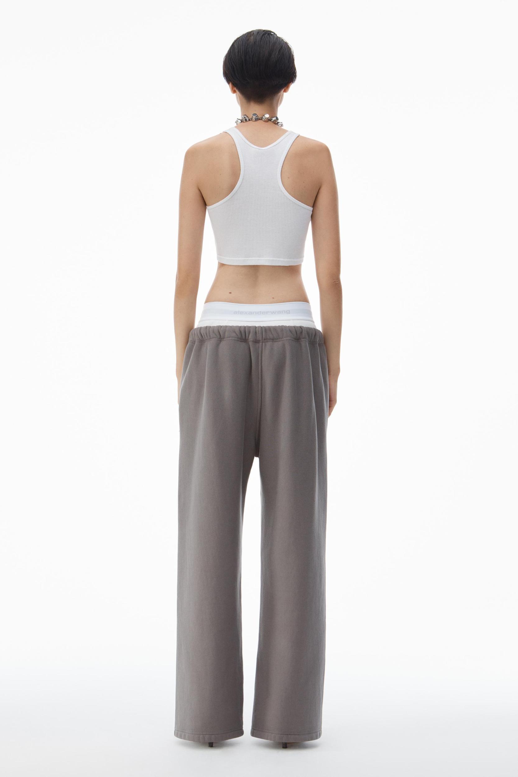 Wide Leg Sweatpants With Pre-styled Logo Brief Waistband Product Image