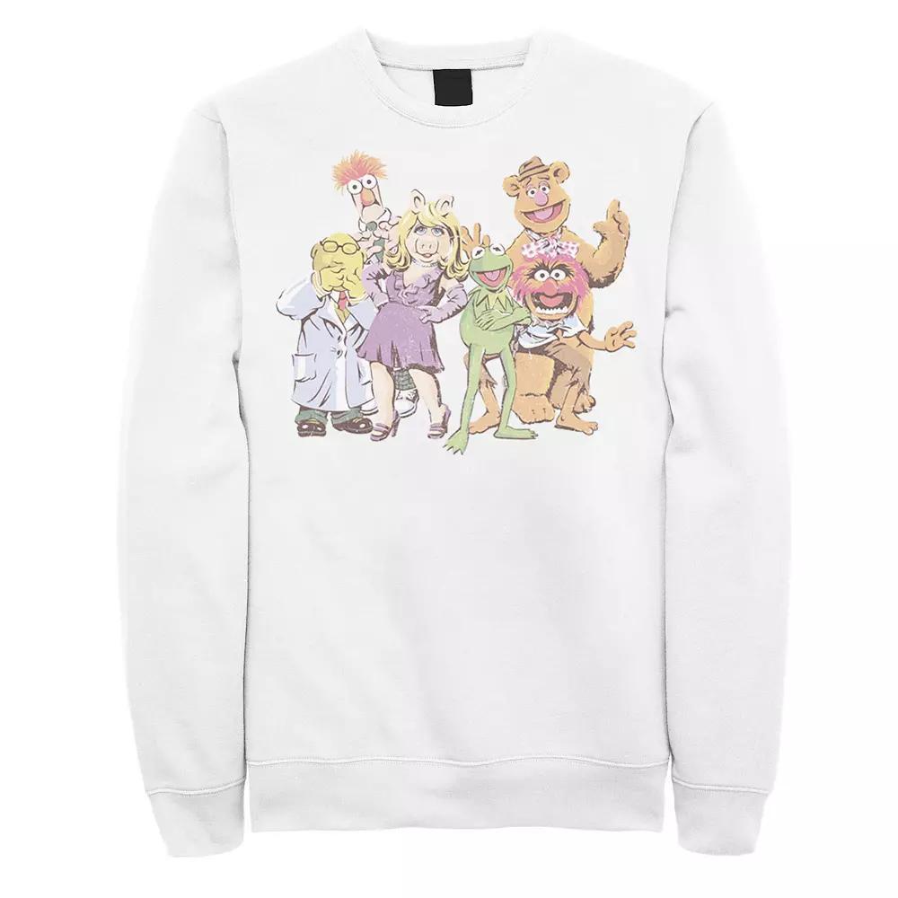 Disney's Muppets Men's Illustrated Fleece Sweatshirt, Size: XL, White Product Image