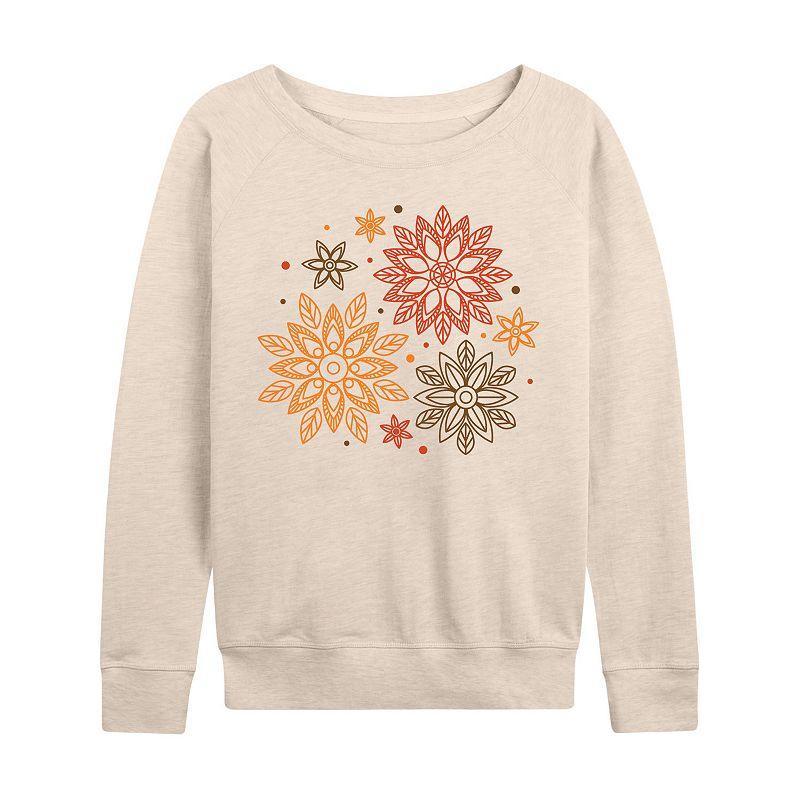 Womens Autumn Radial Design French Terry Long Sleeve Tee, Girls Product Image