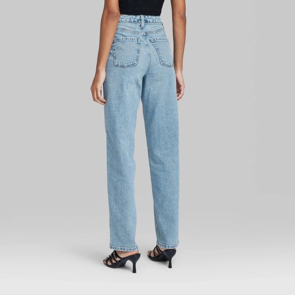 Women's High-Rise EasyRigid Straight Jeans - Wild Fable™ Medium Wash 00 Product Image
