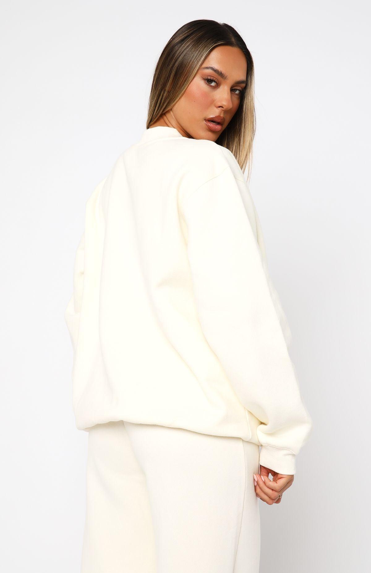 Decade Classics Essential Oversized Sweater Cream Product Image
