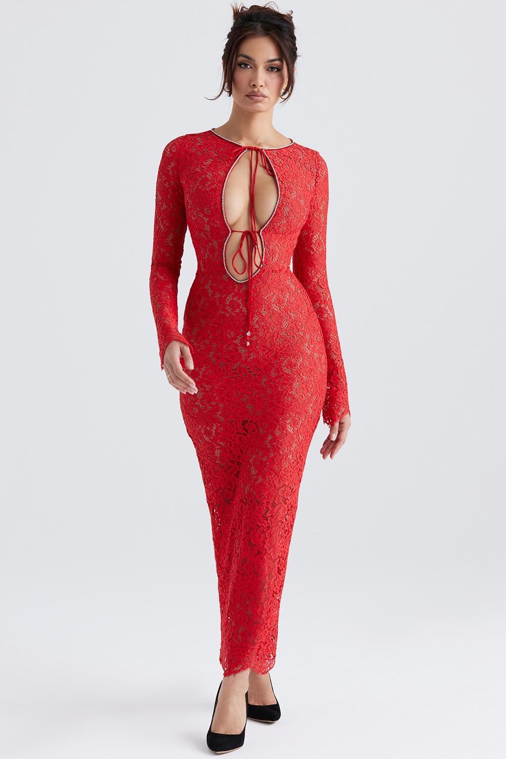 Grace Ivory Crystallised Mini Dress Product Image