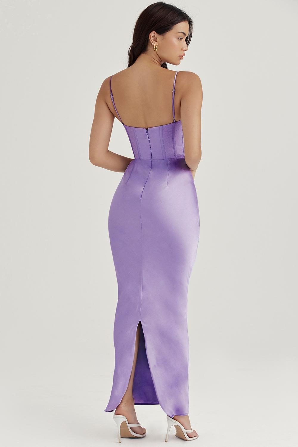 Charmaine Lavender Corset Maxi Dress Product Image